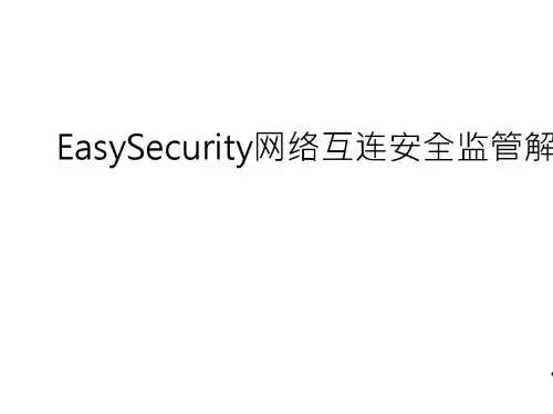 网络互连安全监管解决方案(PPT 30张)
