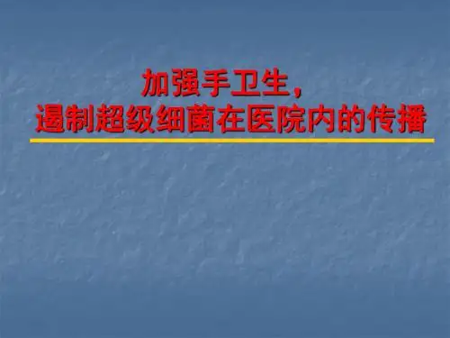 加强手卫生遏制超级细菌在医院内的传播ppt课件