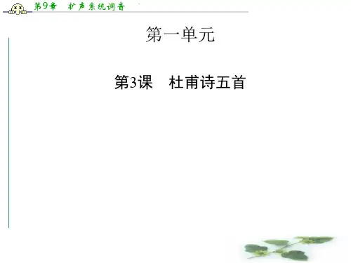 高中语文 1.3 杜甫诗五首 课件(粤教选修《唐诗宋词元散曲选读》)