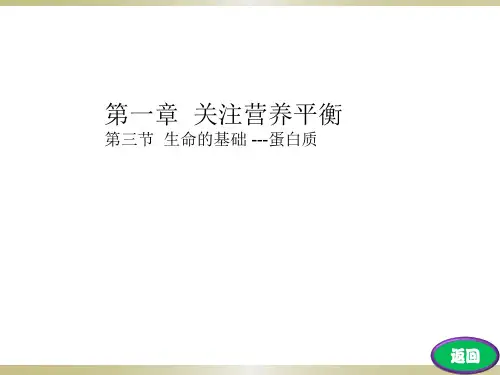 人教版化学选修一1.3《生命的基础-蛋白质》配套课件