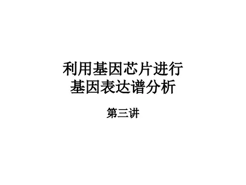 第三讲利用基因芯片进行基因表达谱分析