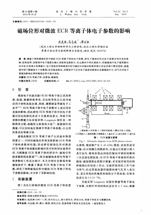 磁场位形对微波ECR等离子体电子参数的影响