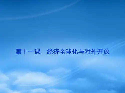 高考政治总复习 第四单元 发展社会主义市场经济 第十一课 经济全球化与对外开放课件 新人教必修1 (
