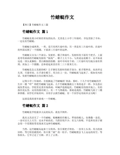 竹蜻蜓作文