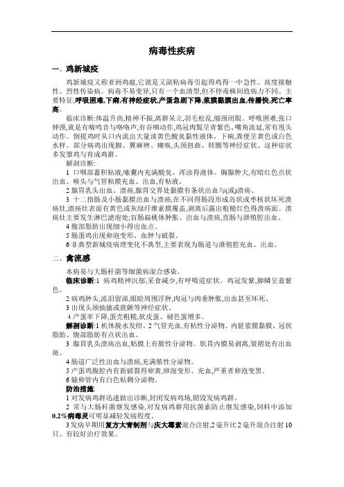鸡病诊断与防治图谱