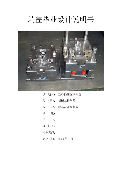 端盖毕业设计说明书(注塑模具)