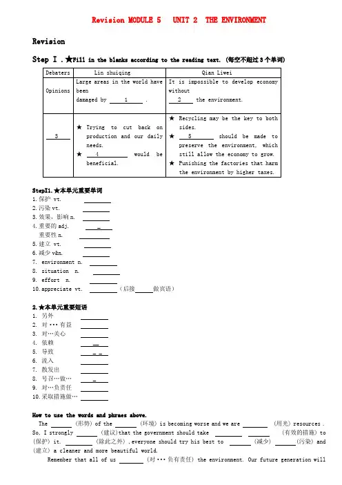 高中英语 M5 Unit 2 Revision 1教案 新人教版必修1