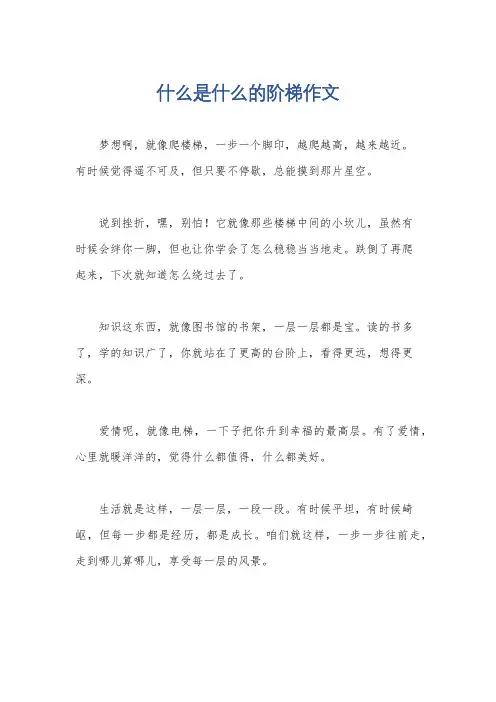 什么是什么的阶梯作文