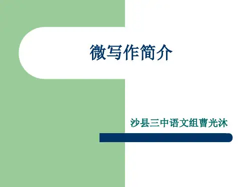 微写作简介