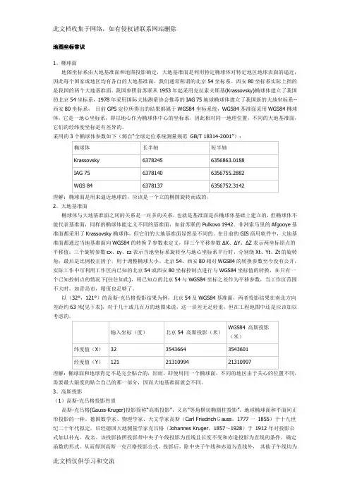 地图坐标常识资料讲解