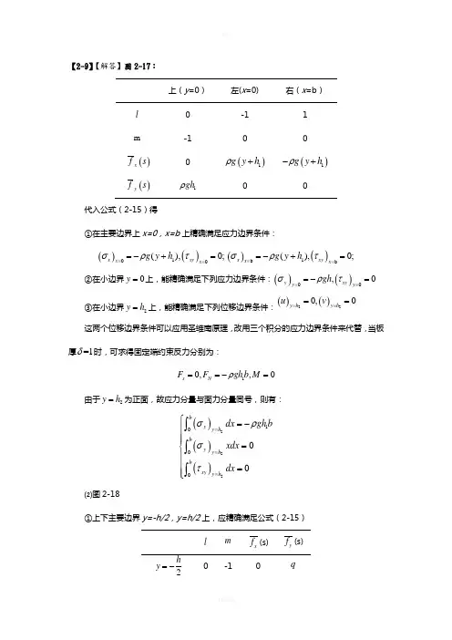 弹性力学简明教程(第四版)-习题解答