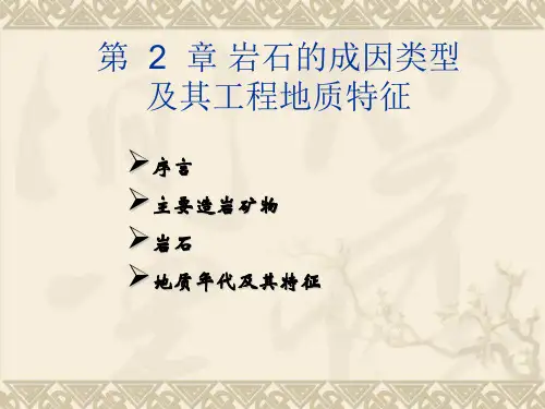 岩石成因类型及其工程地质特征