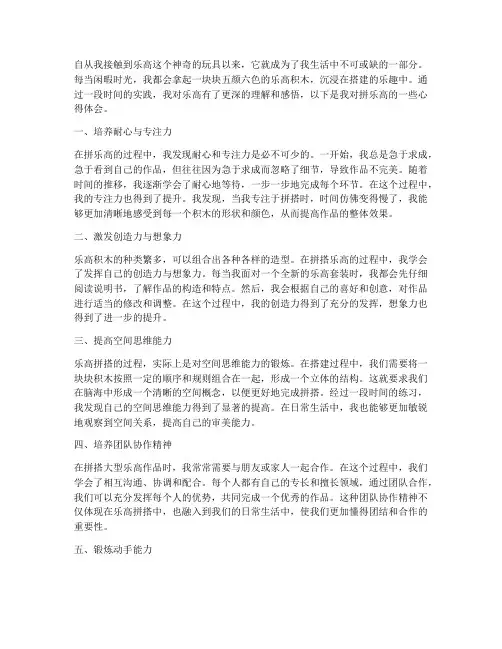 乐高实践拼乐高心得体会