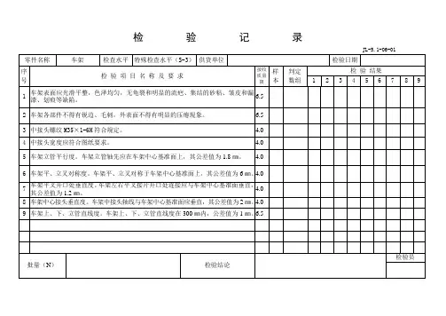 零部件检验记录10