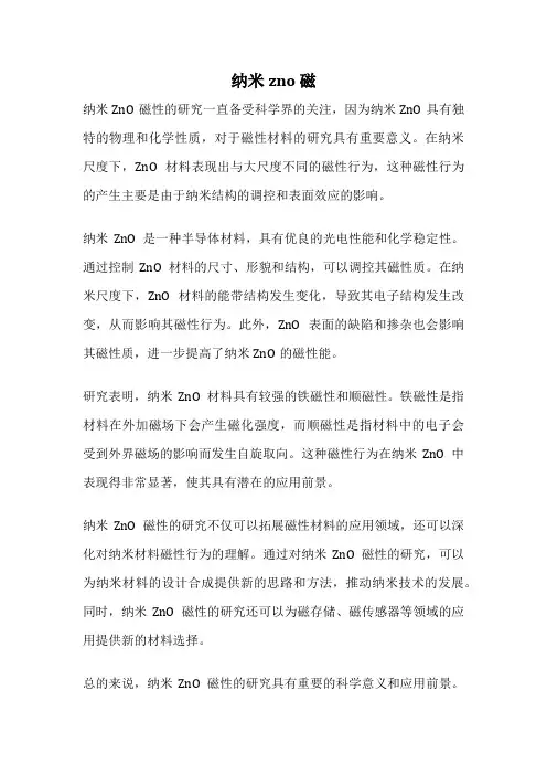 纳米zno 磁