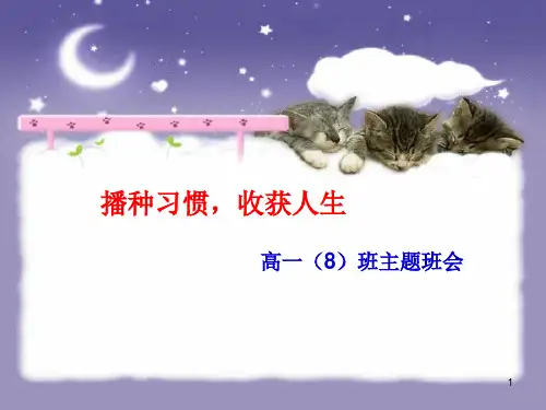 播种习惯,收获人生(班会课件)