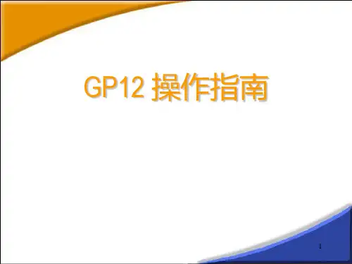 GP12操作指南
