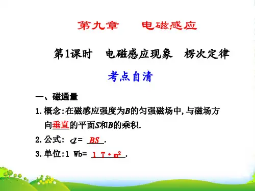 高三物理一轮复习讲义课件：电磁感应 第1课时 电磁感应现象 楞次定律
