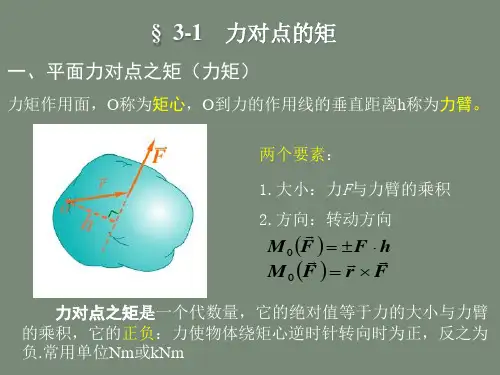 力矩和平面力偶理论课件