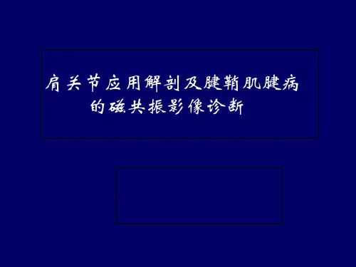 肩关节MRIPPT课件
