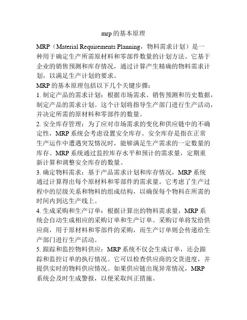 mrp的基本原理
