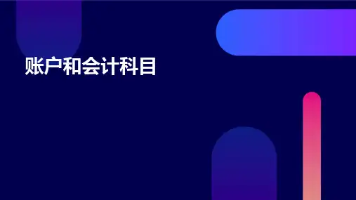 账户和会计科目