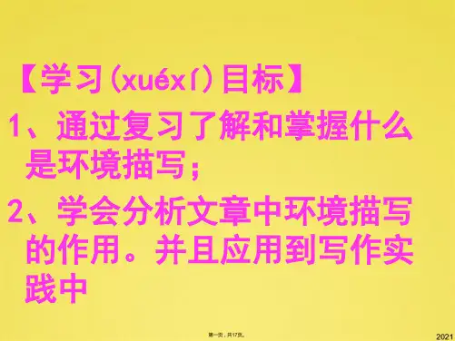 环境描写的赏析与运用(共17张PPT)