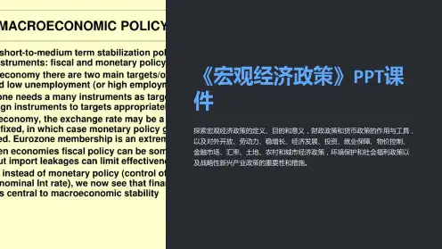 《宏观经济政策》课件