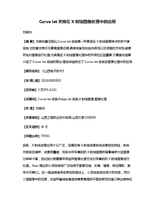 Curve let变换在X射线图像处理中的应用
