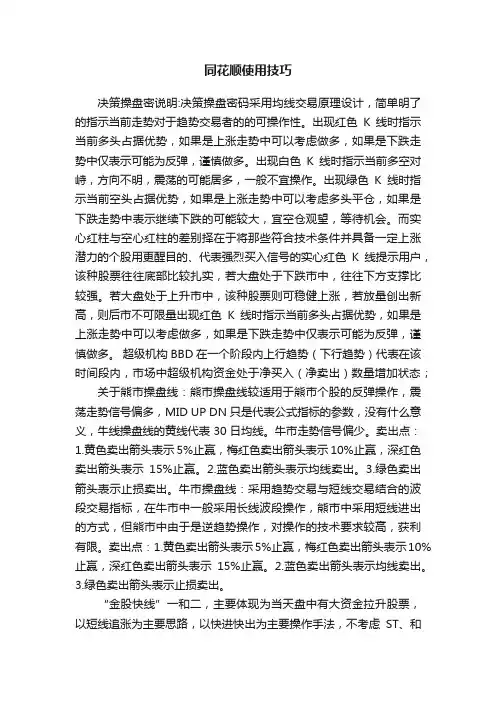 同花顺使用技巧