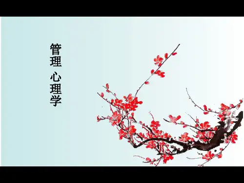 管理心理学概述(PPT 50页)