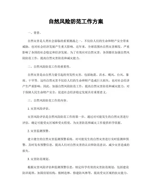 自然风险防范工作方案