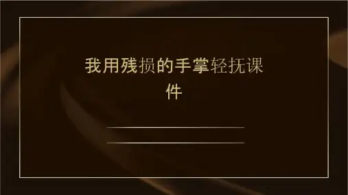 我用残损的手掌轻抚课件