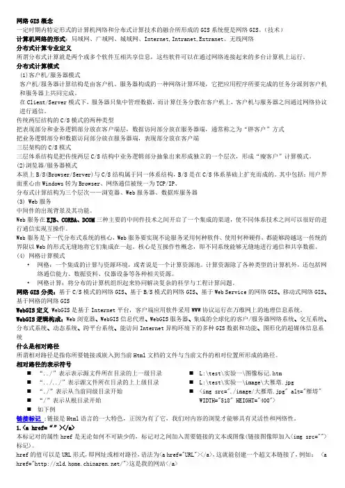 WebGIS复习资料