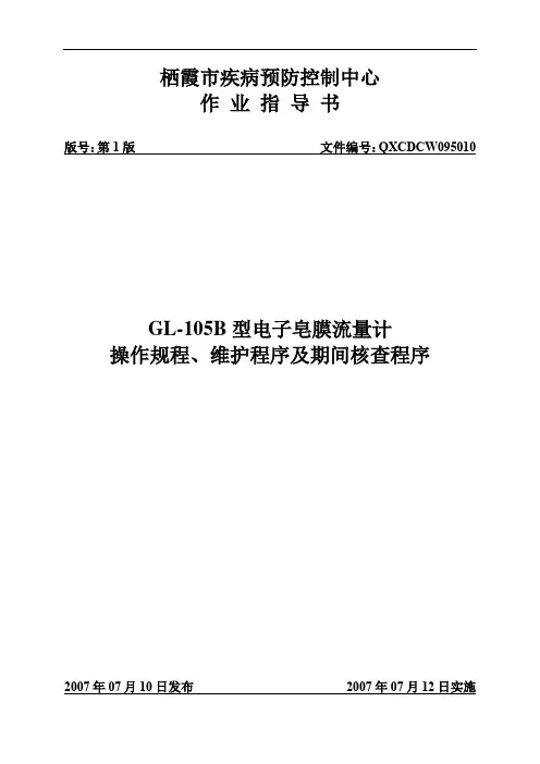 GL-105B电子皂膜流量计010