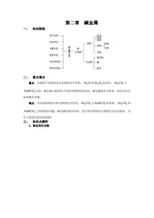 高考化学复习教案 第二章碱金属