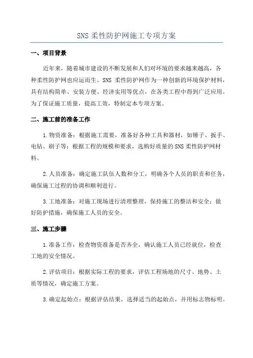 SNS柔性防护网施工专项方案