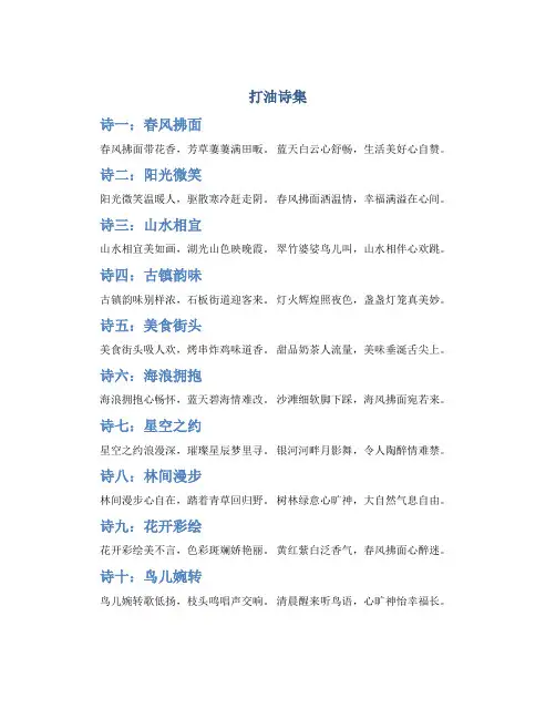 打油诗集_精品文档