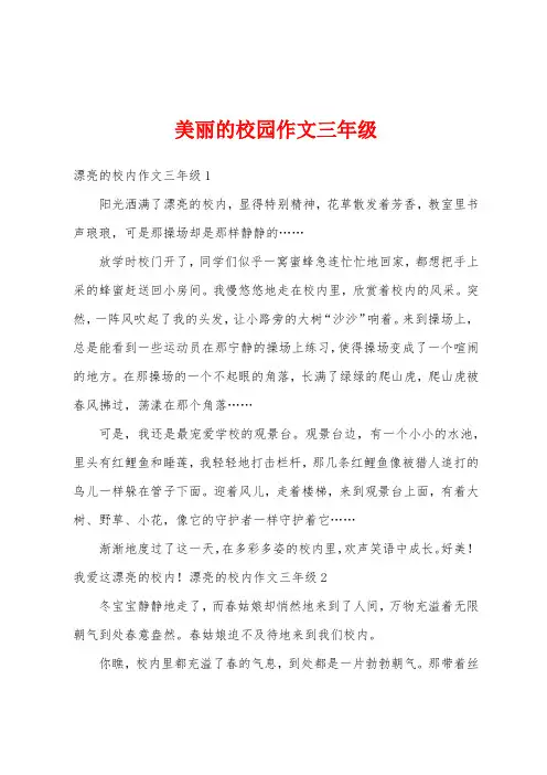 美丽的校园作文三年级
