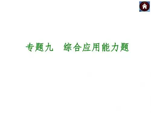 中考数学(湘教版 全国通用)复习课件：专题九 综合应用能力题(共30张PPT)