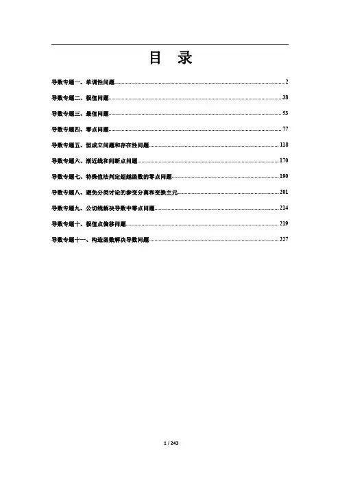 导数的11个专题PDF(243页)
