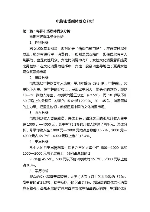 电影市场媒体受众分析