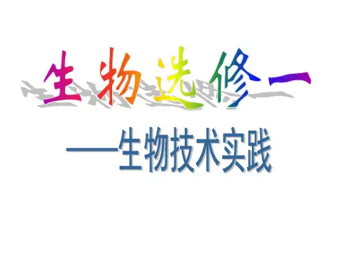 人教版选修一专题一复习课件 传统发酵技术的应用(共47张PPT)
