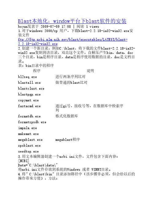 Blast本地化安装图解