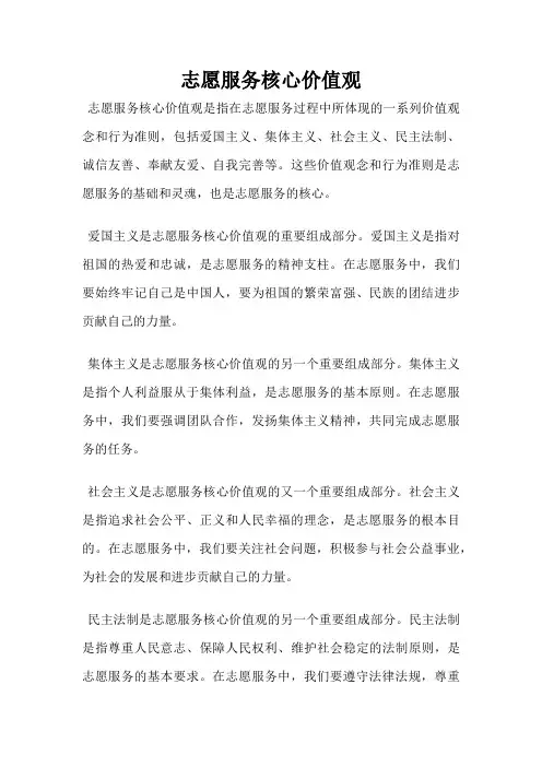志愿服务核心价值观