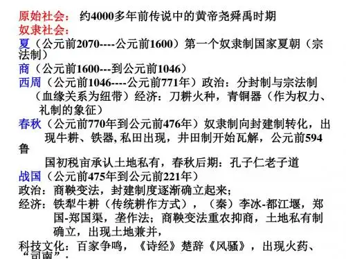 宗法制和分封制的基本内容,认识中国早期政治制度的特点。 (1)