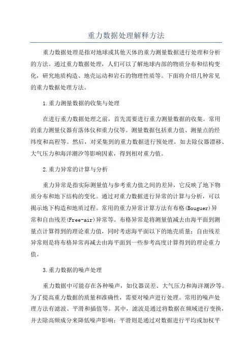 重力数据处理解释方法