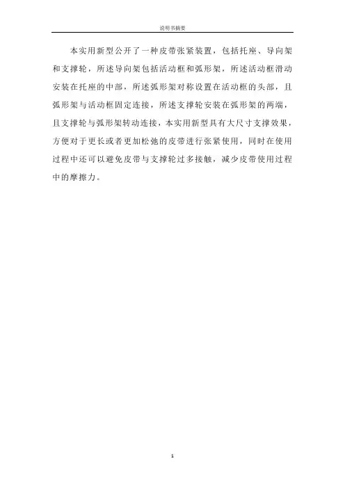 一种皮带张紧装置