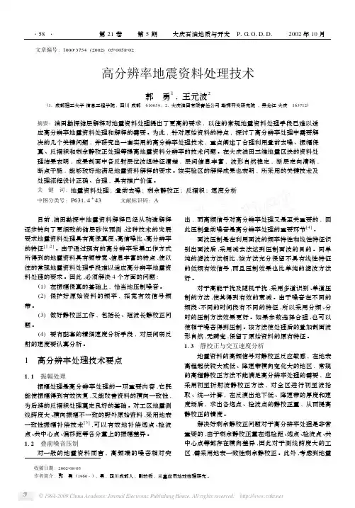 高分辨地震质量处理