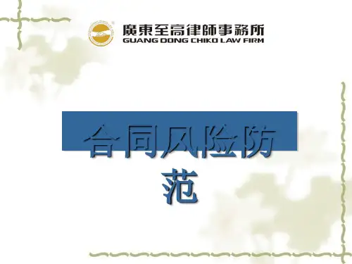 合同风险防范(PPT 40张)